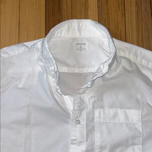 Boys White J.Crew Crewcuts Short Sleeve Button Down Shirt 16